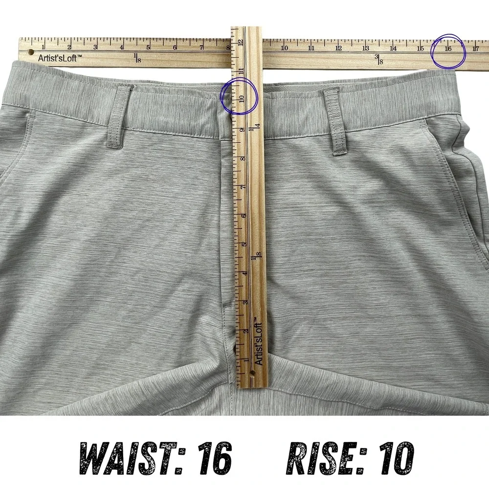 BYLT Mens Kinetic‎ Short Stretch Performance Athletic Golf Large L Gray Heather